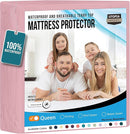 Utopia Bedding Waterproof Mattress Protector Queen Size, Premium Terry Mattress Cover 200 GSM, Breathable, Fitted Style with Stretchable Pockets (Pink) by TinyTreasures Baby Boutique