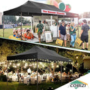 COBIZI 10x20 Pop Up Canopy Heavy Duty Without Sidewalls, Commercial Heavy Duty Pop Up Tent for Parties All Weather Waterproof and UV 50+ Wedding Tent with Roller Bag(Legs Upgraded),Black by GreenHaven Gardens