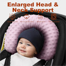 Pro Goleem Infant Car Seat Head Neck Body Support, Ultra-Soft Minky and Microfiber Newborn Car Seat Insert, Perfect for Car Seat, Stroller, 2-in-1 Reversible, Girls, Pink by TinyTreasures Baby Boutique