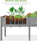 Best Choice Products 72x23x30in Raised Garden Bed, Elevated Wood Planter Box Stand for Backyard, Patio, Balcony w/Divider Panel, 6 Legs, 300lb Capacity - Gray by GreenHaven Gardens