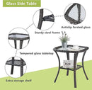 Outdoor Wicker Patio Furniture Set - 5 Pieces Rattan Patio Conversation Set with 2 Rocking Swivel Chairs,2 Ottomans and 1 Side Table for Porch Deck Backyard Garden(Brown/Grey) by GreenHaven Gardens