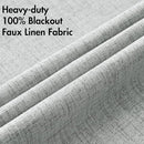 MIULEE 100% Blackout Linen Curtains for Bedroom Thermal Insulated Glacier Gray Grommet Room Darkening Curtains & Drapes for Living Room Nursery 52 x 96 Inch (2 Panels) by TinyTreasures Baby Boutique