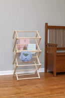 Pennsylvania Woodworks Clothes Drying Rack: Solid Maple Hard Wood Laundry Rack for Baby Clothes, Hand Towels, Delicates & More, Durable Small Folding Drying Rack, Made in USA, No Assembly Needed by CozyNest Decor