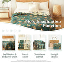 Cotton Throw Blanket Ultra Soft Bed Throw Reversible Queen Size Blanket for Bed Farmhouse Decor Sofa Cover Multifunctional use (60"x80",01-Cute Bird) by CozyNest Decor