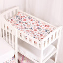 CaSaJa 4-Piece Crib Bedding Set for Boys and Girls, Nursery Baby Bedding Set Including Quilted Comforter with Fitted Crib Sheet and Changing Pad Covers, Reversible Quilt Design, Petals Flying by TinyTreasures Baby Boutique