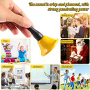 Yeshone 50 Pcs Hand Steel Call Bells Bulk Wedding Dinner Service Bells with Wood Handles for the Sick Elderly Alert Classroom Alarm, 1.97 x 3.66 Inches(Yellow) by TinyTreasures Baby Boutique