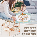 Drum Set - 9 in 1 Musical Instruments for for Toddlers 3+, Wooden Montessori Toys for Boy & Girls Easter Birthday Gifts, Musical Drum Set with Xylophone for Kids 3 4 5 6 by TinyTreasures Baby Boutique