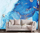 Blue Marble Wallpaper Abstract Gold Art Mural Wallpaper for Living Room Bedroom Dining Room Basement(Not Self-Adhesive) by TinyTreasures Baby Boutique