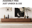 134" Farmhouse TV Unit - Large Wood Entertainment Center with Storage Drawers for 75"+ TVs, Home Office Floor Console by CozyNest Decor