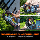 SENIX X6 60V Max* Battery Powered 26" Cordless Hedge Trimmer with Brushless Motor, Double-Sided Dual Action Blades, 1-1/4" Cutting Capacity, 3.0 Ah Lithium-ion Battery & Charger Included (HTX6-M1) by GreenHaven Gardens