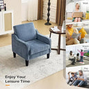 VINGLI Mid Century Modern Accent Chair Set of 2,Navy Blue Chenille Chairs for Living Room Upholstered Armchair with Scooped Arms for Bedroom,Apartment,Studio,Office,Waiting Room by CozyNest Decor