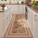 2x6 Runner Rug Impressionist-Style Vintage Kitchen Rugs Non Slip Washable Soft Carpet Runner for Kitchen Laundry Bedroom Bathroom, Pink by TinyTreasures Baby Boutique