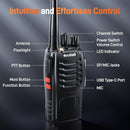 Rechargeable Long Range Two-Way Radios with Earpiece 2 Pack Arcshell AR-5 Walkie Talkies Li-ion Battery and Charger Included by TinyTreasures Baby Boutique