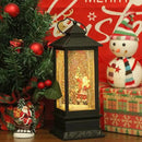Eldnacele Christmas Snow Globe Lantern with Music, Battery Operated Lighted Swirling Glitter Water Lantern with Timer for Christmas Home Decoration, Santa by CozyNest Decor