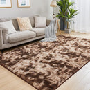 6x9 Area Rugs for Living Room, Fluffy Shaggy Bedroom Rug Indoor Carpet, Anti-Skid Soft High Pile Rug for Nursery, Kids Room, Bedside, Home Decoration, Tie-Dyed Brown by TinyTreasures Baby Boutique