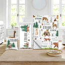 Custom Crib Bedding Set - Woodland Animals Design Personalized Name Baby Nursery Bed 3 Pcs Set - Chic Soft Blanket with Dotted Backing, Sheet, Pillowcase for Newborn Girls Boys Gifts Color13 by TinyTreasures Baby Boutique