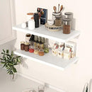 30" Floating Shelves for Wall, 12" Deep Slim White Floating Shelves, Wall-Mounted Shelves for Bedroom, Living Room, Kitchen, Bathroom - Set of 2 by CozyNest Decor