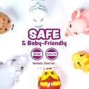 Tub Works® Savanna™ Mold Free Bath Toys, 6 Pack | Sealed, No Hole Bath Toys Design Keeps Moisture Out | Soft, Squeezable & Float on Water | Easy-Grip Baby & Toddler Bathtub Toys | Great Baby Pool Toys by TinyTreasures Baby Boutique