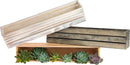 20" Rectangular Rustic Wood Planter with Plastic Liner l Rustic Whitewash l Wine Crate Style, Home and Wedding Decorations, Garden Ornaments (20x4 Wine Crate Set of 2, Whitewash) by GreenHaven Gardens