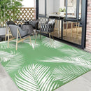 Pauwer Waterproof Outdoor Rug 6x9, Reversible Plastic Straw Patio Camping Rug, Indoor Outdoor RV Mat Carpet for Deck, Camper, Porch, Balcony, Backyard, Picnic, Leaf Green by GreenHaven Gardens