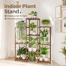 Bamworld Plant Stand Indoor Plants Shelf Outdoor Wood Plant Rack for 4 Tiers Large Flower Stand for Multiple Plants Ladder Plant Holder for Living Room Boho Home and Gardening by GreenHaven Gardens
