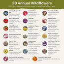 Eden Brothers All Annual Wildflower Mixed Seeds for Planting, 1/4 lb, 120,000+ Seeds with Sunflower, Indian Blanket, Scarlet Flax | Attracts Pollinators, Plant in Spring, Zones 3, 4, 5, 6, 7, 8, 9, 10 by GreenHaven Gardens