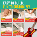 DIY Wood Building Kits, STEM Woodworking Kit for Kids, Creative Fun Craft Projects, Great Gift for Boys & Girls (Wooden Guitar, 1-Pack) by TinyTreasures Baby Boutique