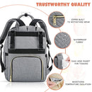 Baby Diaper Bag Backpack, Travel Diaper Bags for Baby Girl Boy Large Capacity Baby Bag Backpack for Women Grey by TinyTreasures Baby Boutique