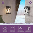 Outdoor Wall Lights Set of 2, Exterior Sconce Lighting Fixtures, Black Outdoor Porch Lights, Outdoor Wall Lantern with Clear Stripe Glass for Patio, Garage by GreenHaven Gardens