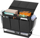 Bedside Caddy, Bed Organizer with 11 Pockets and Power Strip Holder,Versatile Bedside Storage Caddy for Home,Dorm,Bunk,Hospital,Crib Bed (Black) by CozyNest Decor