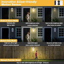 White Motion Sensor Outdoor Wall Light 2 Packs, Dusk to Dawn Outdoor Wall Lighting, Waterproof Exterior Light Fixture, Modern Porch Light Outside Wall Mount for House Patio Garage, Anti-Rust by GreenHaven Gardens