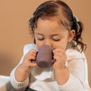 | Teenie Tiny™ Silicone Developmental Baby-Led Weaning Drinking Cups (2 pack) (Mauve and Blue Fusion) by TinyTreasures Baby Boutique