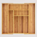 Totally Bamboo Kitchen Drawer Organizer, Expandable Silverware Organizer and Utensil Holder, 8 Compartments with Dividers by CozyNest Decor