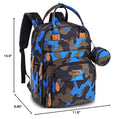 BabbleRoo Diaper Bag Backpack - Baby Essentials Travel Tote - Multi function Waterproof Diaper Bag, Travel Essentials Baby Bag with Changing Pad, Stroller Straps & Pacifier Case - Unisex, Blue Camo by TinyTreasures Baby Boutique