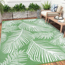 Pauwer Waterproof Outdoor Rug 6x9, Reversible Plastic Straw Patio Camping Rug, Indoor Outdoor RV Mat Carpet for Deck, Camper, Porch, Balcony, Backyard, Picnic, Leaf Green by GreenHaven Gardens