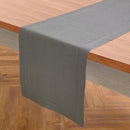 Solino Home Linen Steel Gray Table Runner 72 Inches Long - 100% Pure Linen Hemstitch Table Runner 14 x 72 Inch for Dresser, Dining, Fall, Autumn, Halloween - Classic Hemstitch by CozyNest Decor