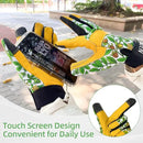 Cowhide Leather Thorn Proof & Puncture Resistant Gardening Gloves for Women, Touchscreen Compatible Working Gloves for Weeding, Digging, Planting, Gardening Gifts for Women (Green bellflowers, Medium) by GreenHaven Gardens
