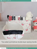 FANKANG Storage Bins, Nursery Hamper Canvas Laundry Basket Foldable with Waterproof PE Coating Large Storage Baskets for Kids Boys and Girls, Office, Bedroom, Clothes,Toys(Rec-pink crowns) by TinyTreasures Baby Boutique