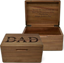 Unique Dad Gifts from Kids - Custom Acacia Wood Keepsake Box for Memories with Engraved Children Names, Personalized Gift Fathers Day from Daughter and Son, Dad Birthday Gift from Kids, 8x6x4 in by TinyTreasures Baby Boutique