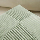 Fancy Homi 2 Packs Sage Green Big Decorative Throw Pillow Covers 24x24 Inch for Living Room Couch Bed, Rustic Farmhouse Boho Home Decor, Soft Corss Corduroy Patchwork Accent Cushion Case 60x60 cm by CozyNest Decor