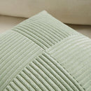 Fancy Homi 2 Packs Sage Green Long Lumbar Decorative Throw Pillow Covers 12x24 Inch for Couch Bed Sofa, Rustic Farmhouse Boho Home Decor, Soft Striped Corduroy Rectangle Accent Cushion Case 30x60 cm by CozyNest Decor