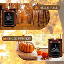 Fall Candles Set, 4 Pack Candles for Home Scented Natural Soy Wax, Autumn Gifts Set for Women Men, Fall Fragrance of Spice/Vanilla Cupcake/Apple Wreath/Hello Fall by CozyNest Decor