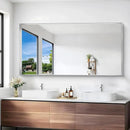 Silver Bathroom Mirror, 30x60 Inch Rectangular Deep Frame Mirror, Large Wall Mounted Bathroom Vanity Mirror Over Sink for Bedroom,Restroom, Living Room, Hangs Vertically or Horizontally by CozyNest Decor