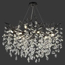 Modern Black Crystal Tree Branch Chandelier, 10-Light 30" Black K9 Crystal Chandeliers for Dining Room, Round Chandelier for Living Room,High Ceiling,Kitchen Island,Foyer,Staircase by CozyNest Decor