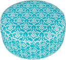 FUNHOME Inflatable Outdoor Ottoman with Air Pump,20"x9" Portable Patio Pouf,Water Resistant,Fade-Resistant,Round Blow Up Footrest Stools for Home Garden Camping Travel(Romantic Blue) by CozyNest Decor