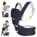 FRUITEAM 6-in-1 Baby Carrier with Waist Stool, Adjustable for Breastfeeding, One Size Fits All - Adapt to Newborn, Infant & Toddler (Navy) by TinyTreasures Baby Boutique