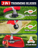52cc Gas Powered Weed Eater and Brush Cutter 3-in-1, Heavy Duty Straight Shaft String Trimmer with Harness and 2 Heads for Tough Weeds, Grass, and Land Clearing (PT6080) by GreenHaven Gardens