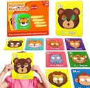 26 PCS Alphabet Mask Cards, Colorful Alphabet ABC Flash Cards with Animal Mask, Giant Letter ABC Animal Faces Flash Learning Flashcards by TinyTreasures Baby Boutique