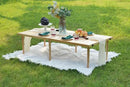 30×30-inch Bohemian Style Picnic Table with 60×30-inch Tabletop and Dual Height Adjustment for Patio Grilling. by GreenHaven Gardens