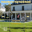 LimeHill Wind Spinner for Yard and Garden - Large Metal Windspinners for Outdoor Decorations (Silver Spherality) by CozyNest Decor